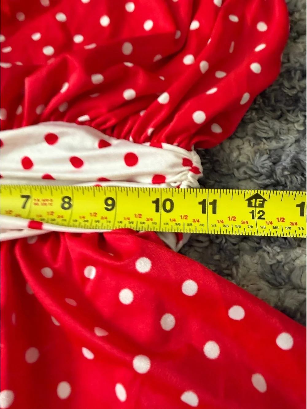 Sirena Vintage Red White Polka Dot Swimdress One Piece Swimsuit Size 8 USA